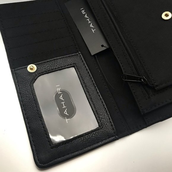 NEW Tahari Black Slim Clutch / Wallet / Cardholder - Picture 5 of 9